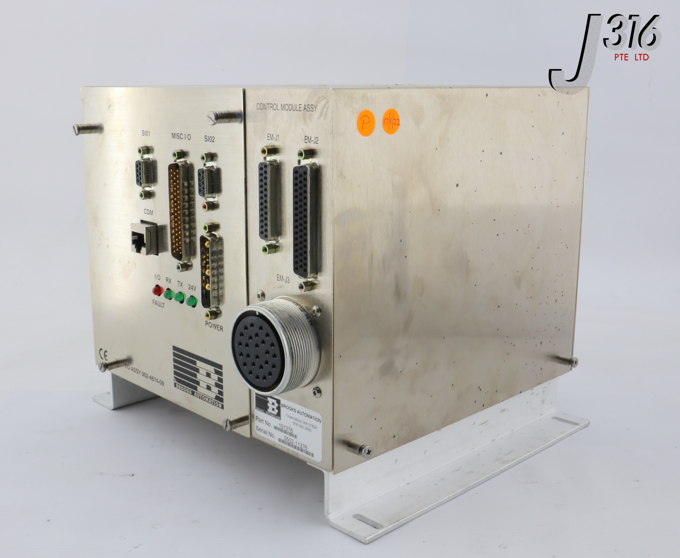 その他 ma 27868 BROOKS ROBOT CONTROL MODULE, I/O ASSY PN: 002-4674-09 101376